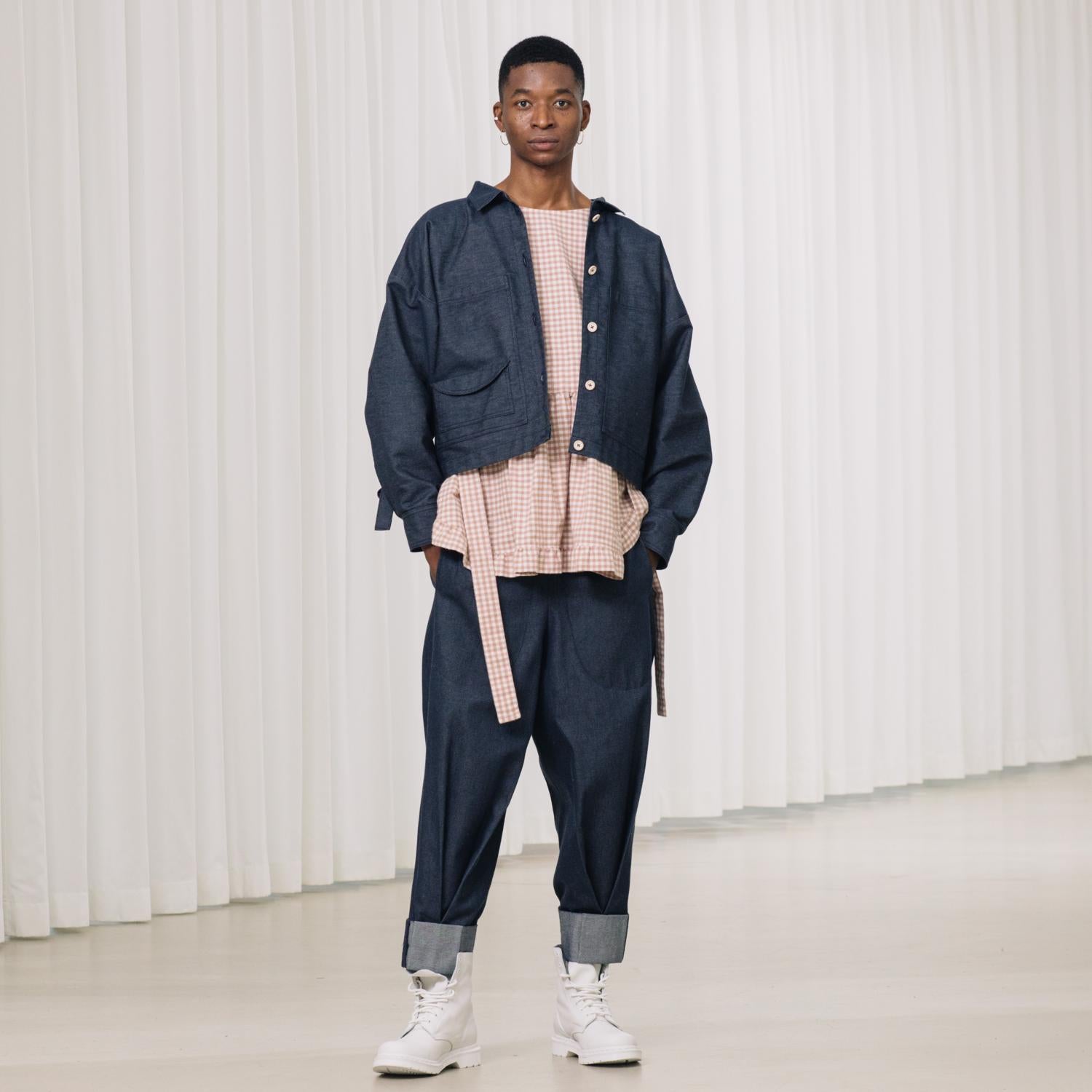 longsleeve with ruffles made of flanell fabric