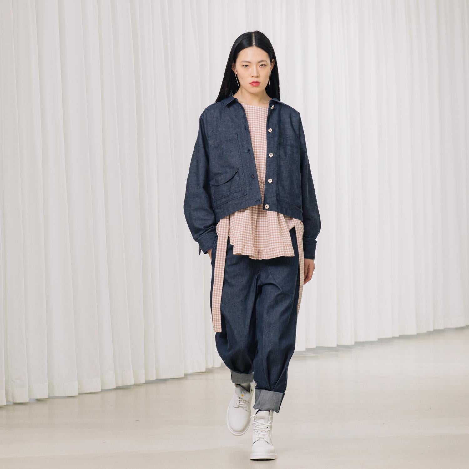 longsleeve with ruffles made of flanell fabric
