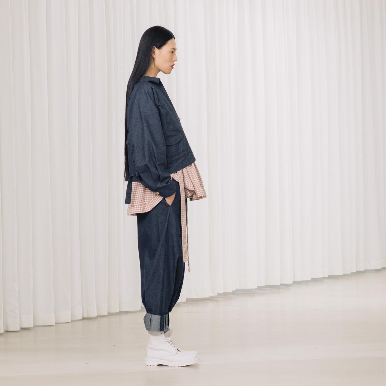 longsleeve with ruffles made of flanell fabric