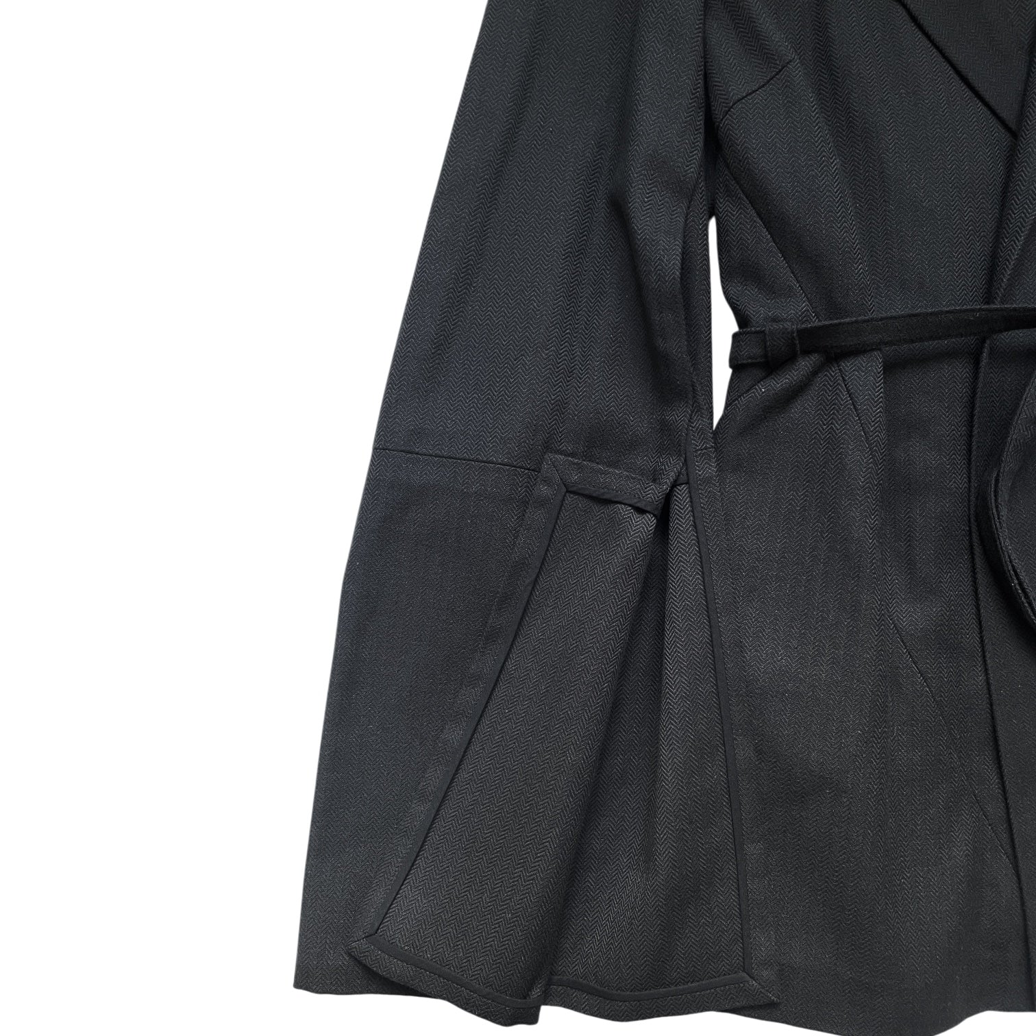 black pants suit with long sleeves