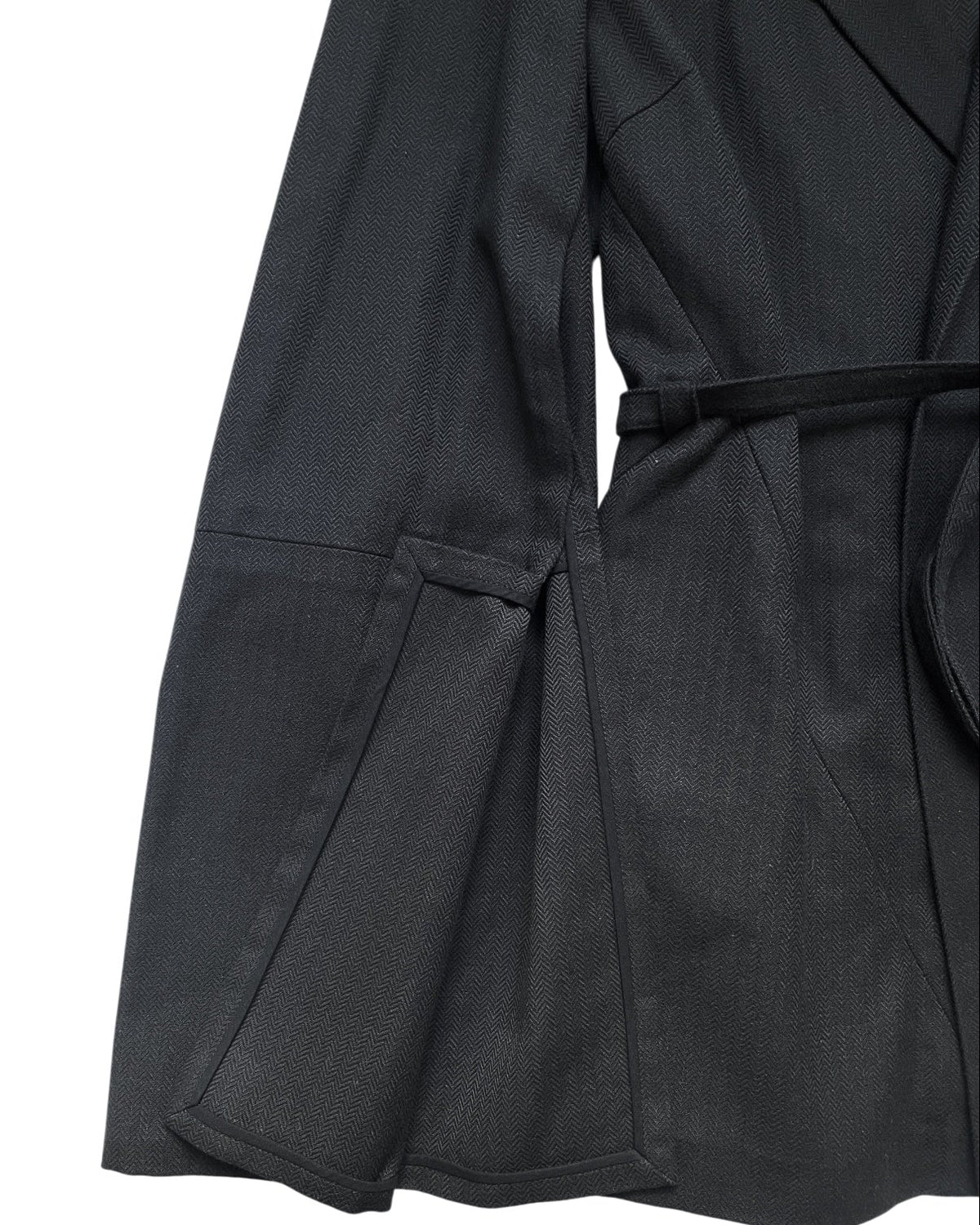black pants suit with long sleeves