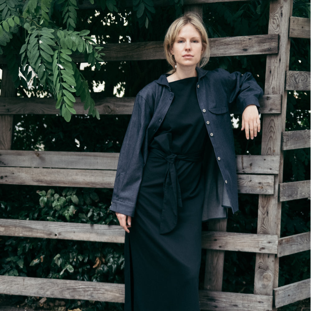 long evening gown in black