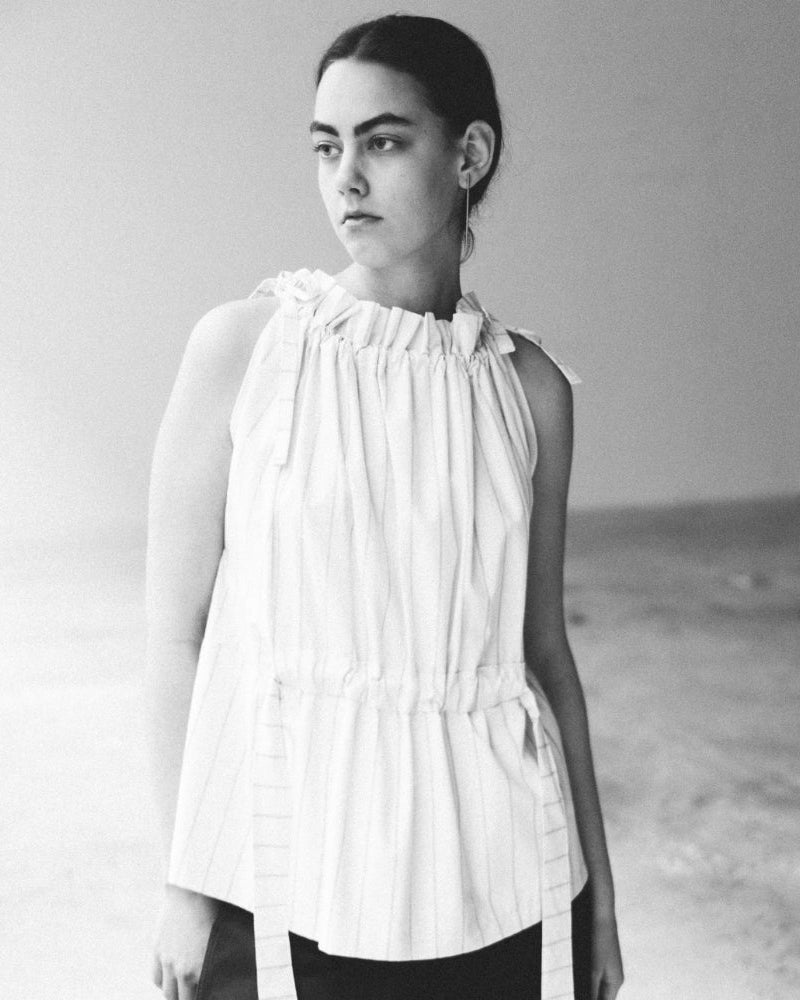 elegant poplin-top with kangoroo-pocket