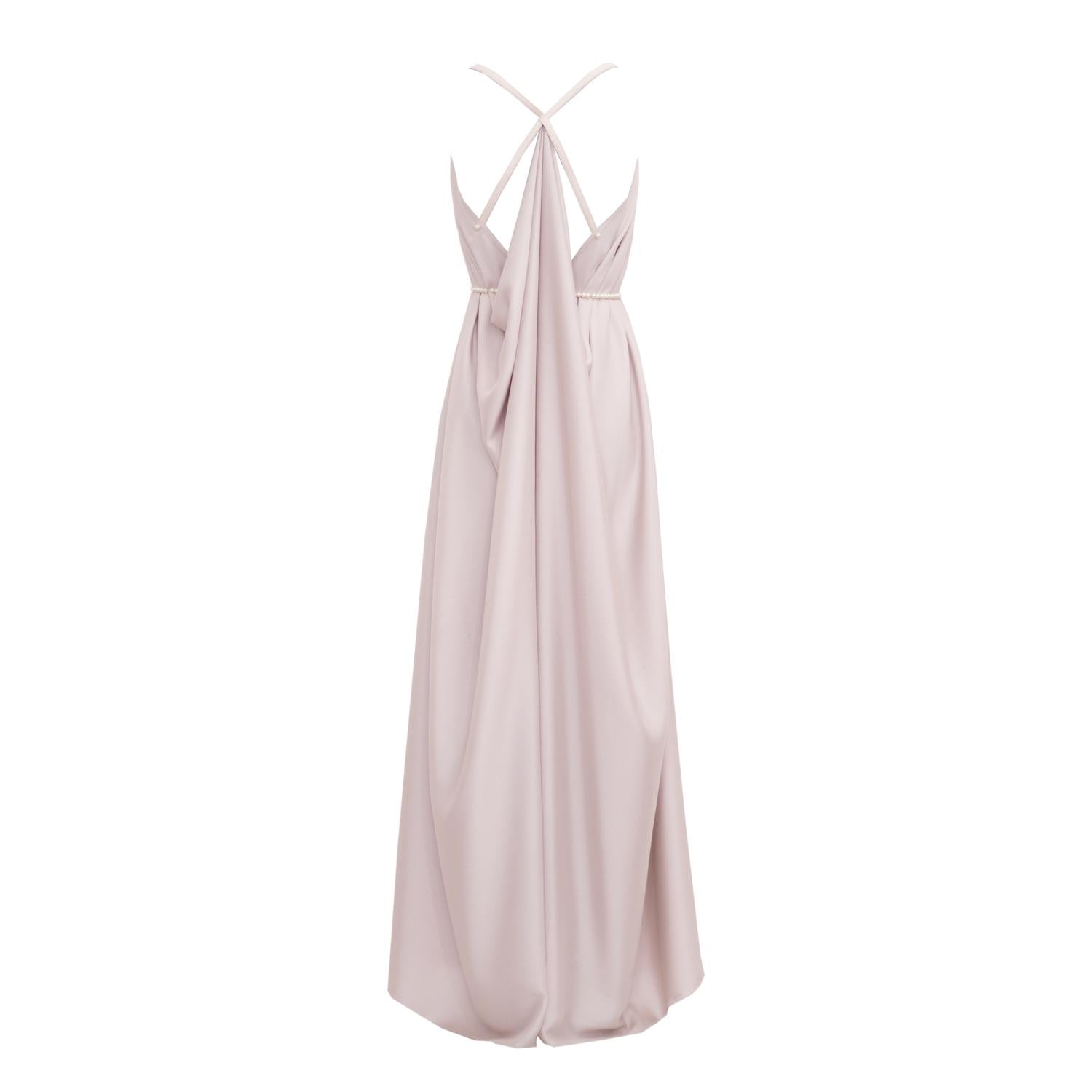 draped silk bridal dress by Natascha von Hirschhausen fashion design made in Berlin