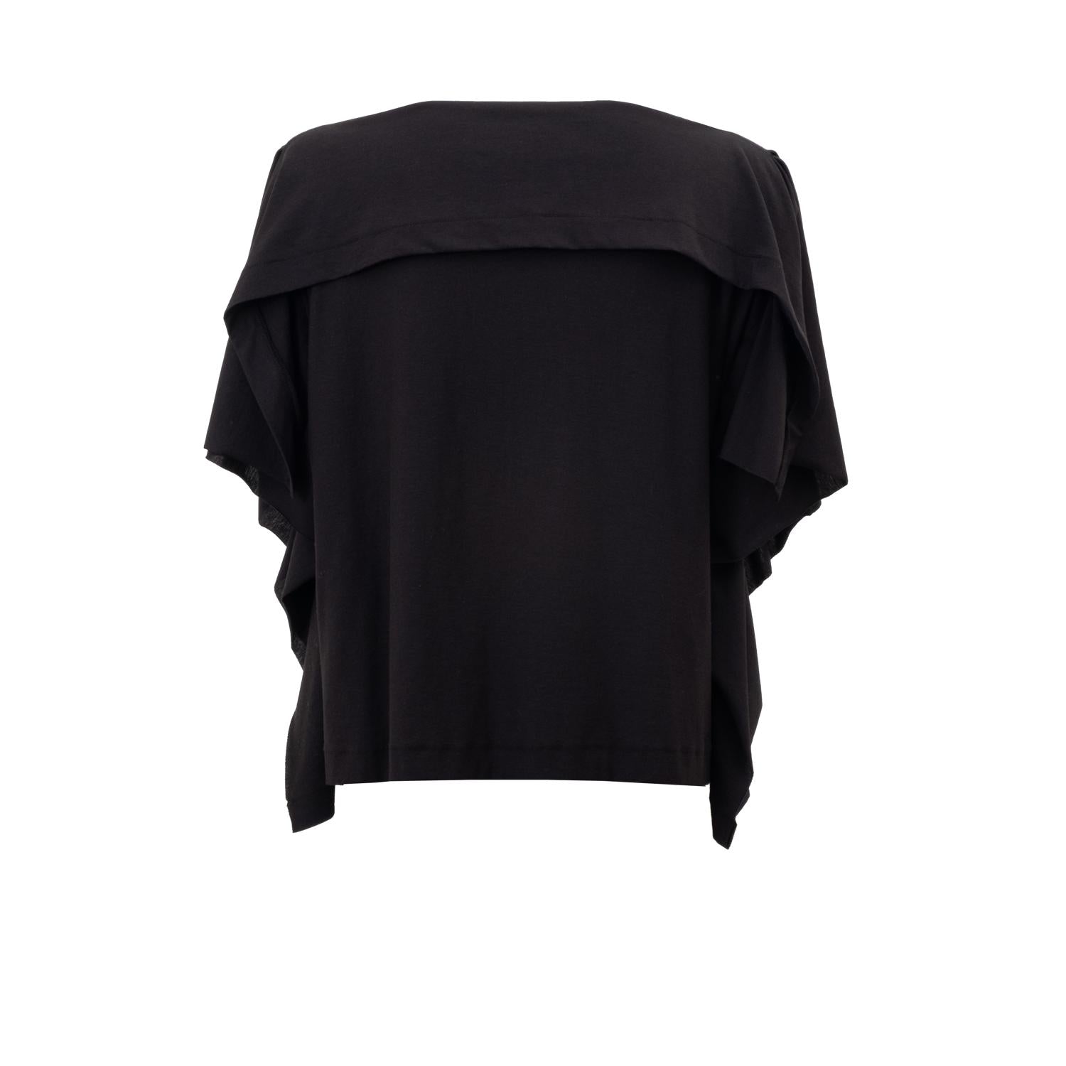 flowing jersey top in black by Natascha von Hirschhausen fashion design made in Berlin