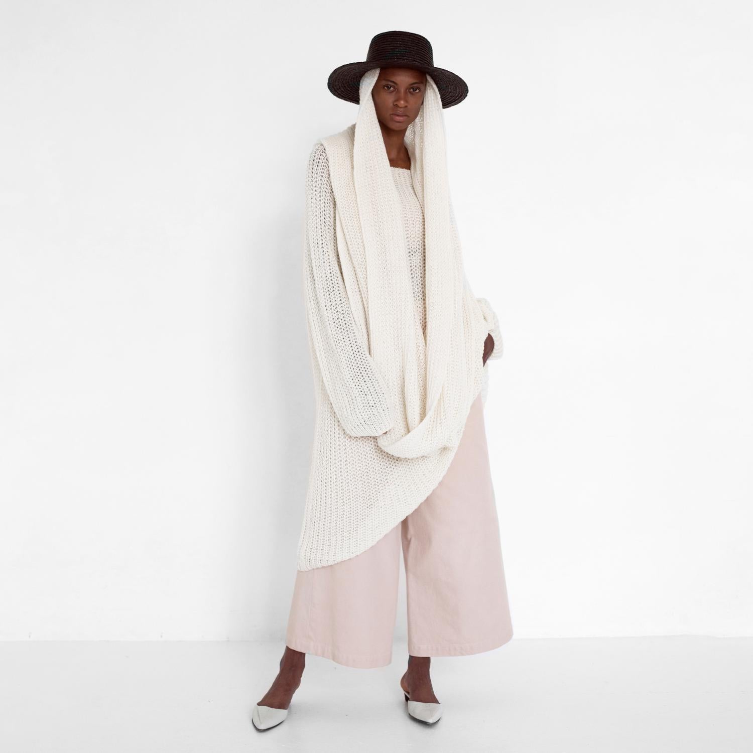 simple knit dress made of organic wool by Natascha von Hirschhausen fashion design made in Berlin