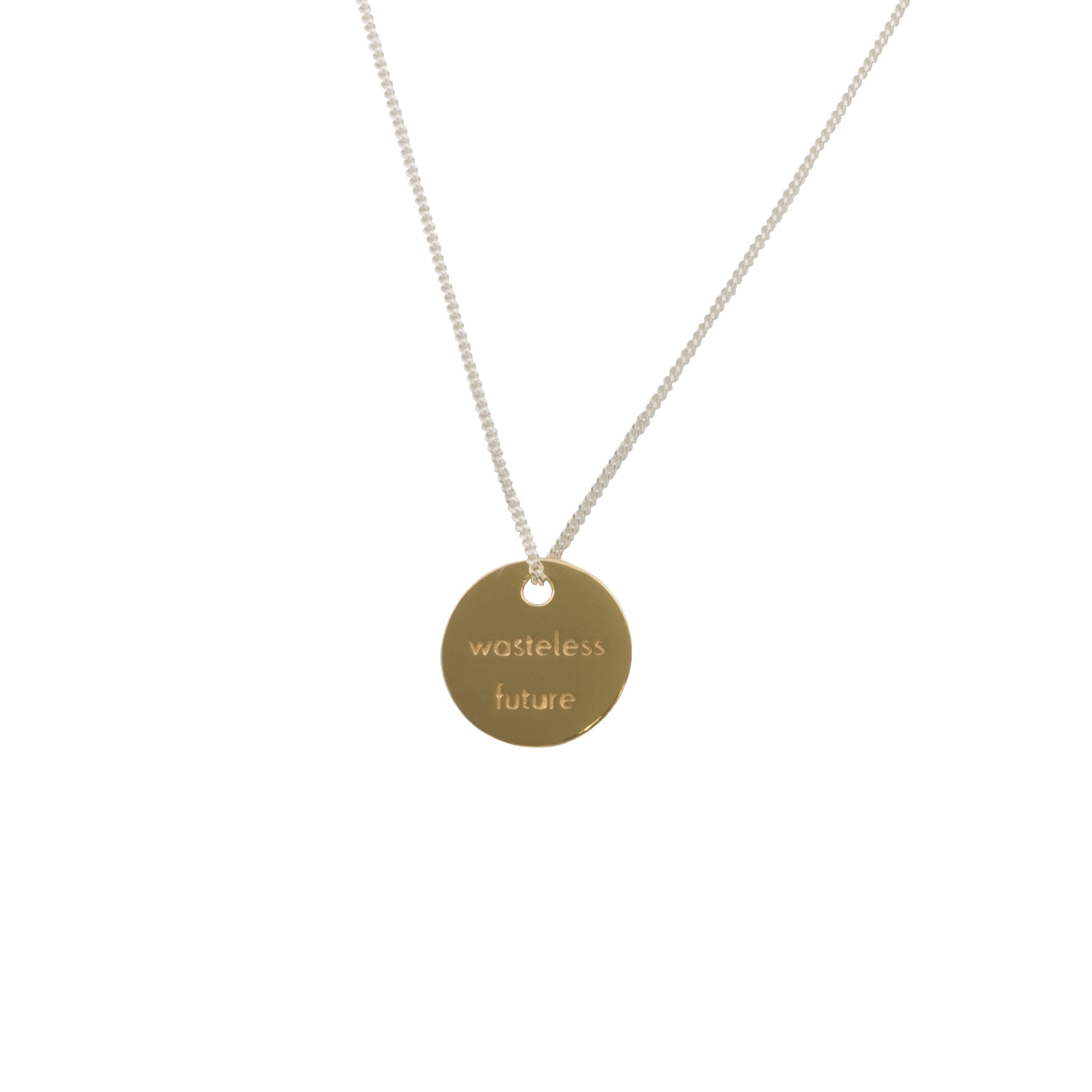FuckFastFashion pendant with chain