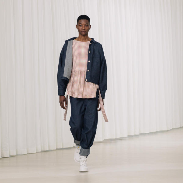 longsleeve with ruffles made of flanell fabric