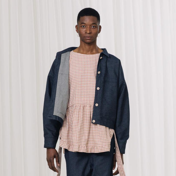 longsleeve with ruffles made of flanell fabric
