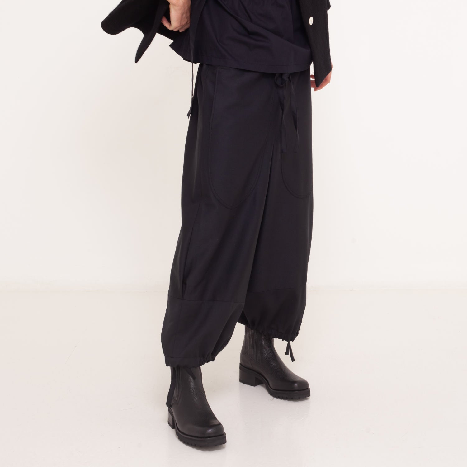 oversized culotte made of organic wool