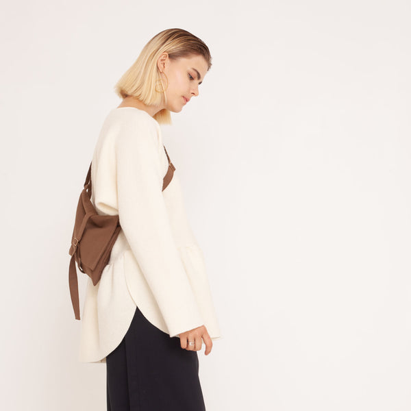 elegant sweater made of organic, boiled wool