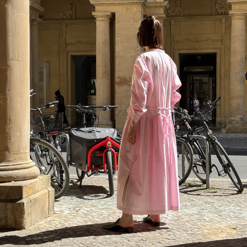 oversized Kleid mit gerafften Ärmeln