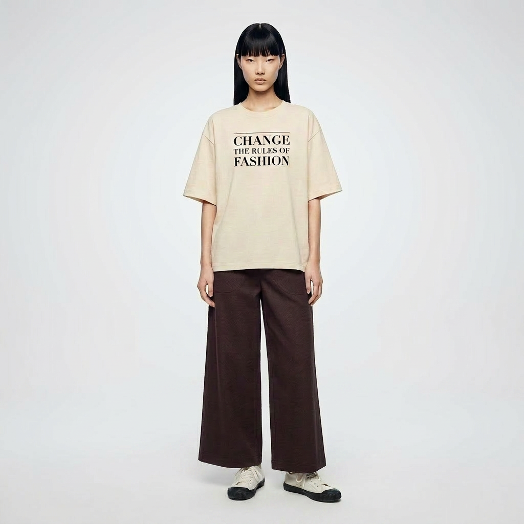 straight pants made of elegant cross-twill