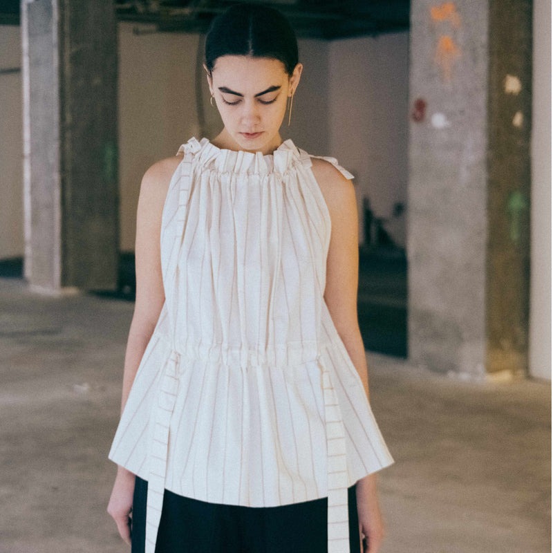 elegant poplin-top with kangoroo-pocket