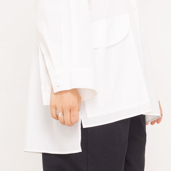 oversized shirt with big asymmetric pocket