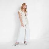 V neckline bridal overall by Natascha von Hirschhausen fashion design made in Berlin
