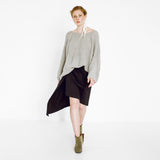 asymmetric skirt in black