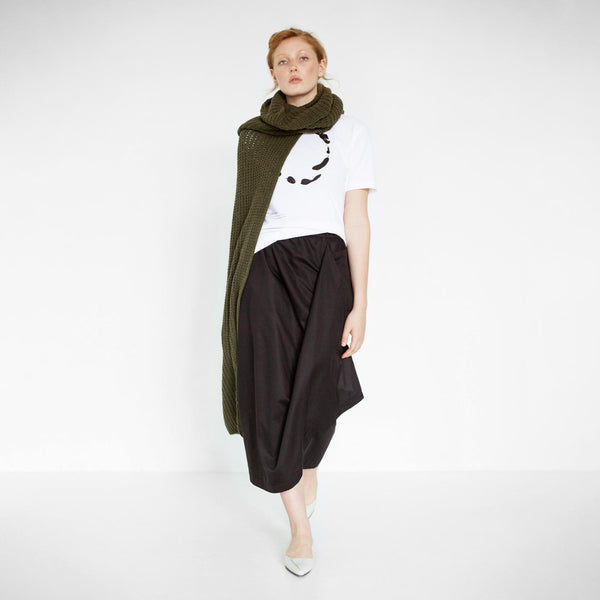 draped cotton skirt by Natascha von Hirschhausen fashion design made in Berlin