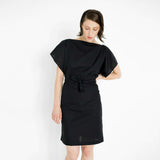 ligth summer dress made of shirting fabric by Natascha von Hirschhausen fashion design made in Berlin