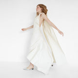 modern bridal dress with train by Natascha von Hirschhausen fashion design made in Berlin