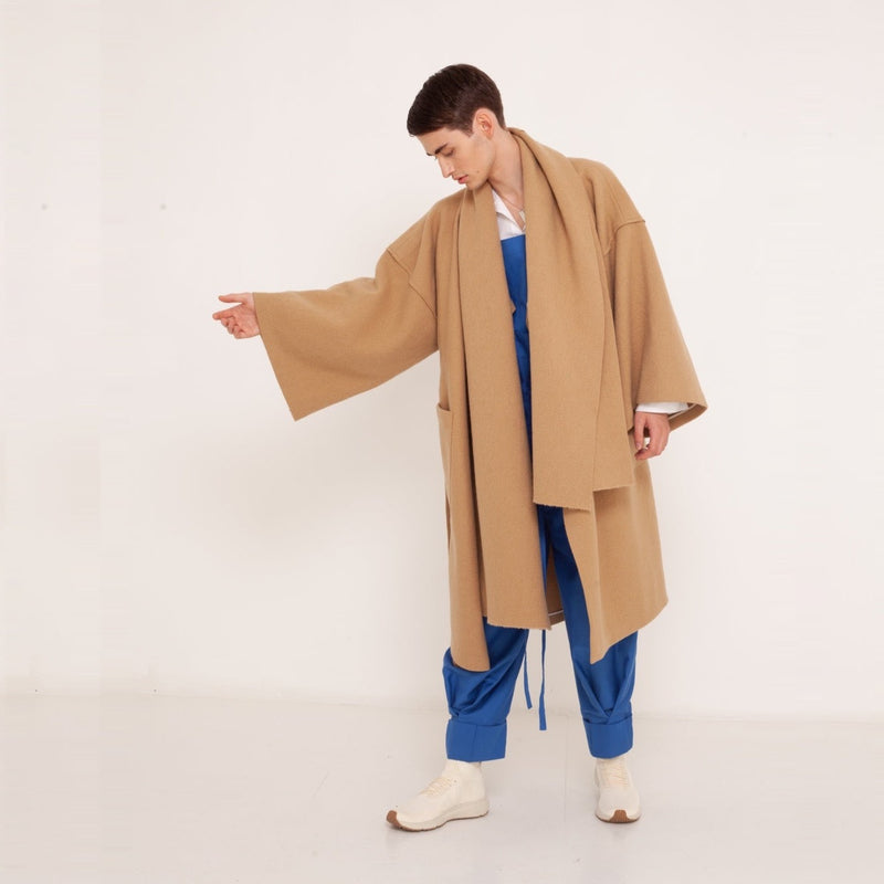 1 oversized coat made of organic boiled wool 2023-01-03-WasteLessFashion by Natascha von Hirschhausen WasteLessFuture.jpg
