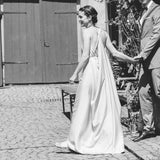 draped silk bridal dress by Natascha von Hirschhausen fashion design made in Berlin