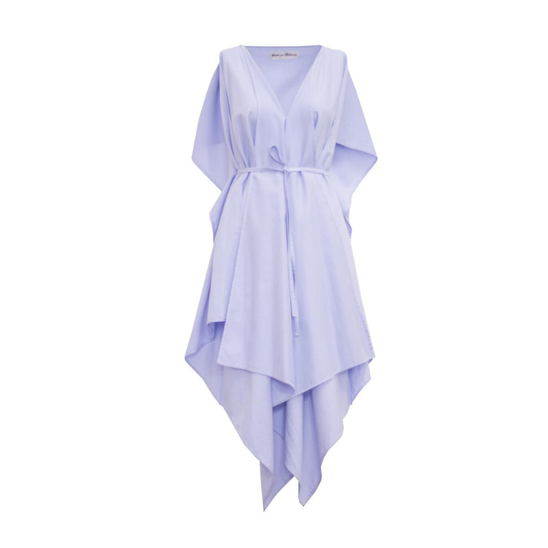 drapiertes Cocktailkleid aus Bio-Satin