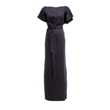 long evening gown in black by Natascha von Hirschhausen fashion design made in Berlin