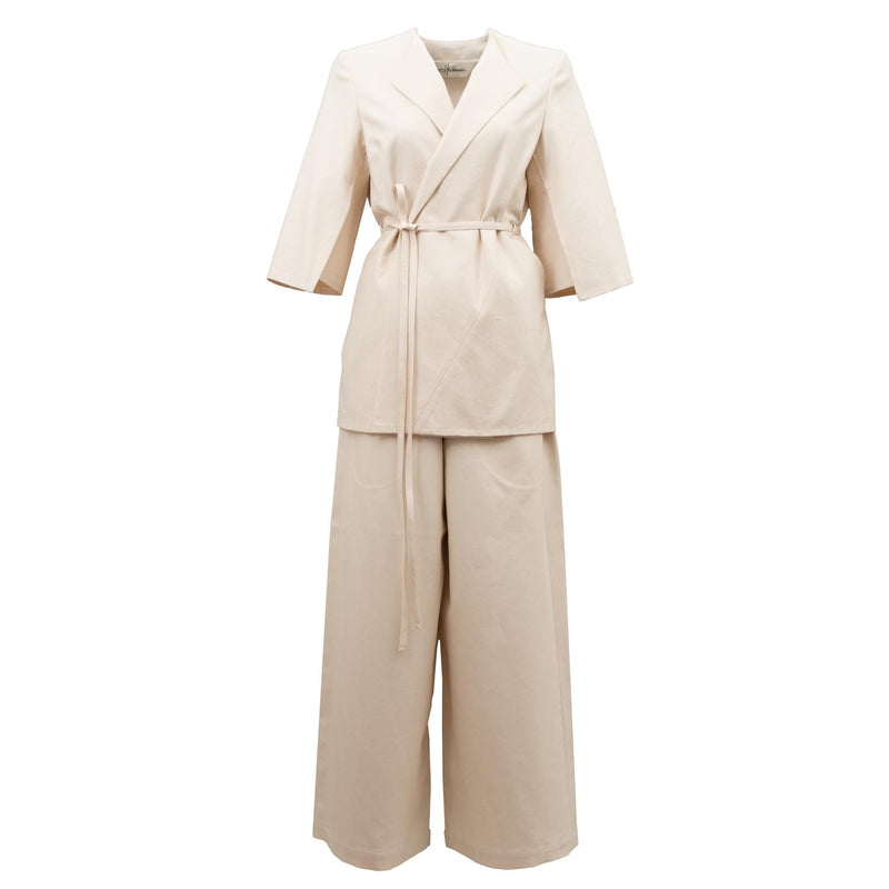 modern organic cotton bridal suit by Natascha von Hirschhausen fashion design made in Berlin