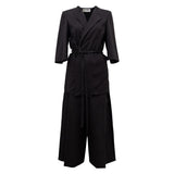 modern pants suit with herringbone pattern by Natascha von Hirschhausen fashion design made in Berlin