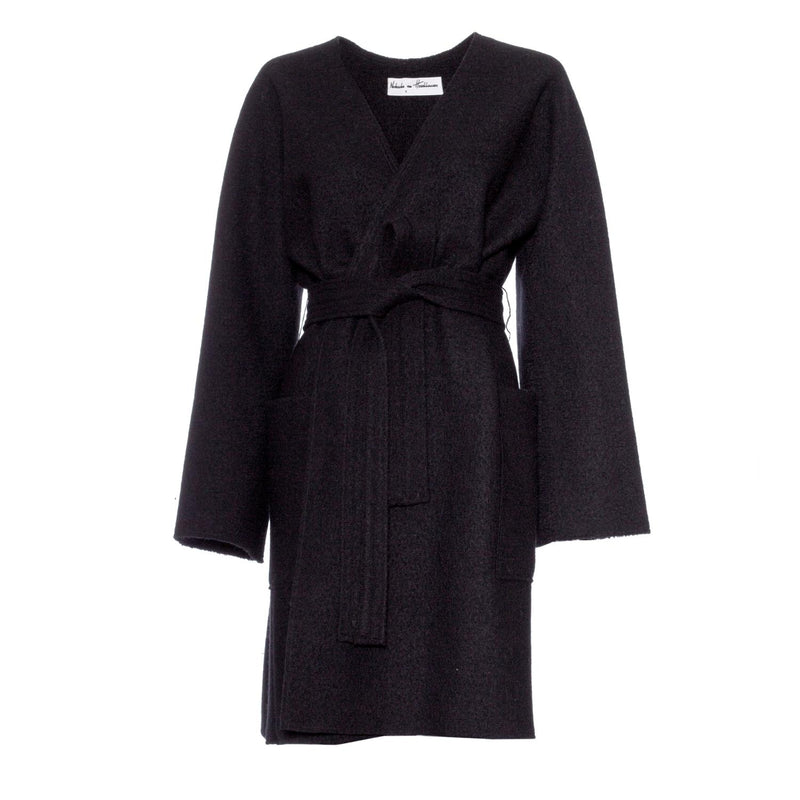 woolen coat in minimal design by Natascha von Hirschhausen fashion design made in Berlin