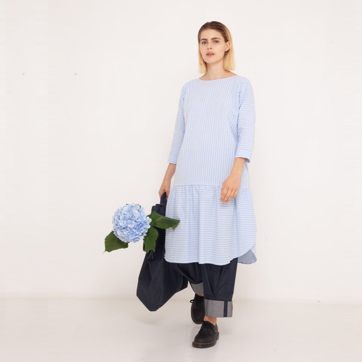6 longsleeve dress with flair and pocket  2023-01-03-WasteLessFashion by Natascha von Hirschhausen WasteLessFuture.jpg