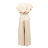 V neckline bridal overall by Natascha von Hirschhausen fashion design made in Berlin