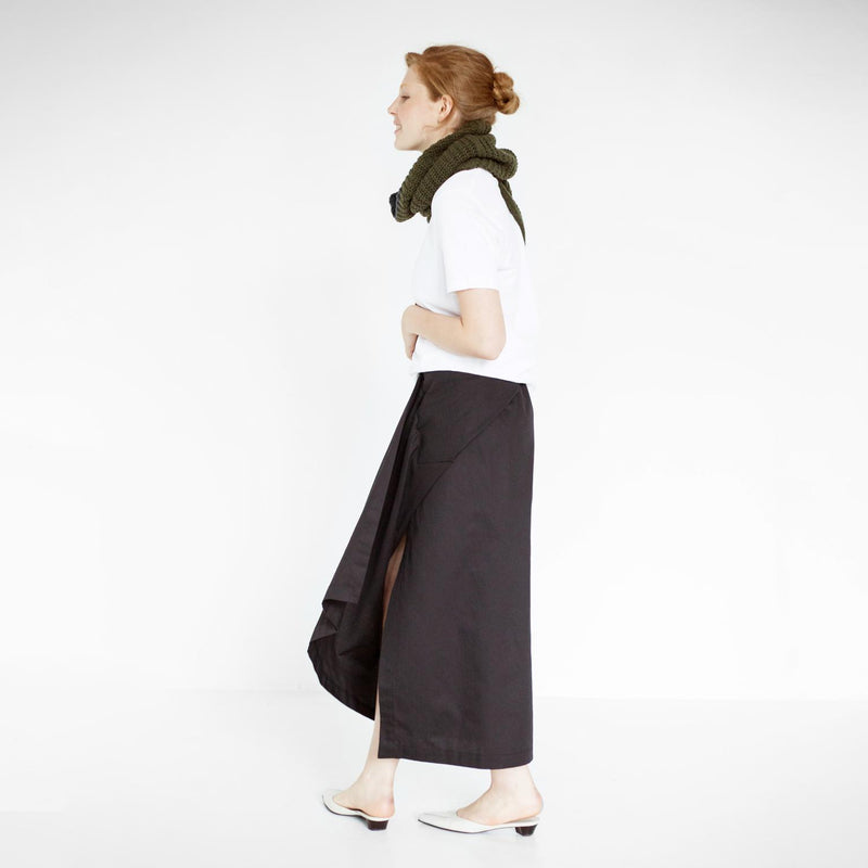 draped cotton skirt by Natascha von Hirschhausen fashion design made in Berlin