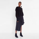 draped pants in three-fourth length by Natascha von Hirschhausen fashion design made in Berlin