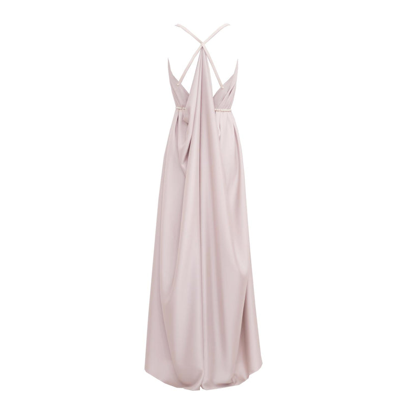draped silk bridal dress by Natascha von Hirschhausen fashion design made in Berlin