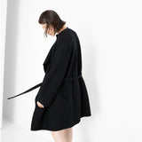 elegant oversized coat made of organic wool by Natascha von Hirschhausen fashion design made in Berlin