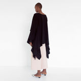 flowing oversized sweater with ruffled sleeves by Natascha von Hirschhausen fashion design made in Berlin