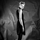 flowing summer dress with ruffles by Natascha von Hirschhausen fashion design made in Berlin