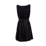 flowing summer dress with ruffles by Natascha von Hirschhausen fashion design made in Berlin