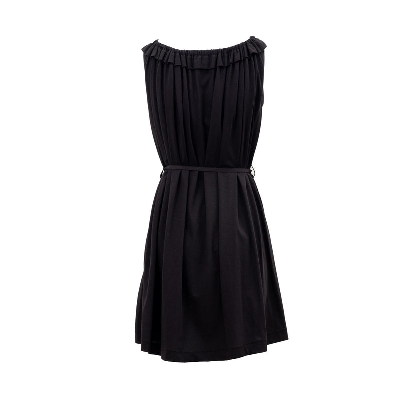 flowing summer dress with ruffles by Natascha von Hirschhausen fashion design made in Berlin