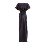 long evening gown in black by Natascha von Hirschhausen fashion design made in Berlin