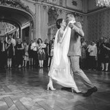 modern bridal dress made of Peace Silk by Natascha von Hirschhausen fashion design made in Berlin