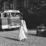 modern bridal dress made of Peace Silk by Natascha von Hirschhausen fashion design made in Berlin