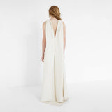 modern bridal dress with train by Natascha von Hirschhausen fashion design made in Berlin