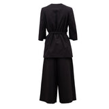 modern pants suit with herringbone pattern by Natascha von Hirschhausen fashion design made in Berlin
