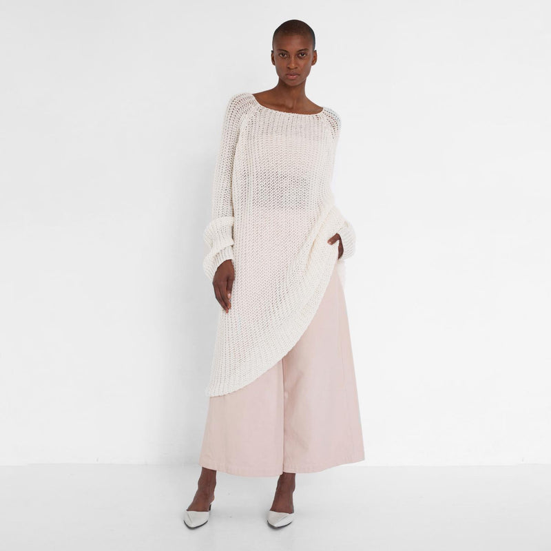 simple knit dress made of organic wool by Natascha von Hirschhausen fashion design made in Berlin