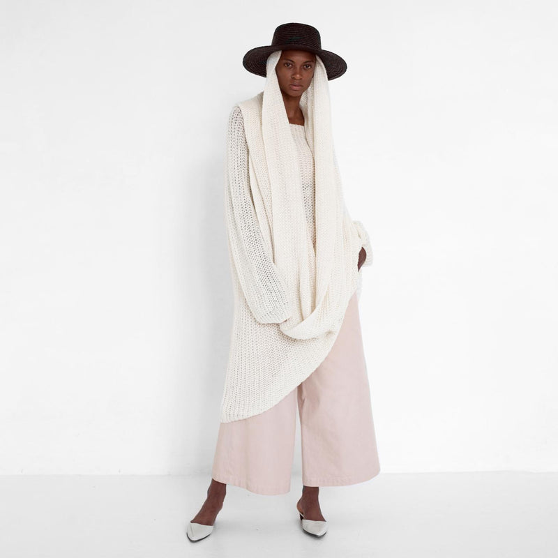 simple knit dress made of organic wool by Natascha von Hirschhausen fashion design made in Berlin