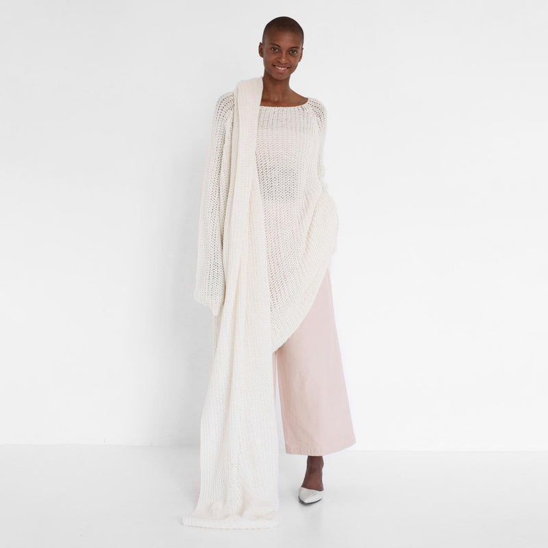 simple knit dress made of organic wool by Natascha von Hirschhausen fashion design made in Berlin