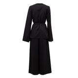 sophisticated pants suit with herringbone pattern by Natascha von Hirschhausen fashion design made in Berlin